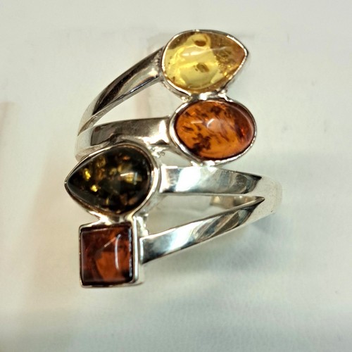 HWG-2371 Ring 4 Multi-Color, Multi-Shape Amber $38 at Hunter Wolff Gallery